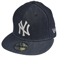 New York Yankees New Era 5950 Black Denim Fitted H