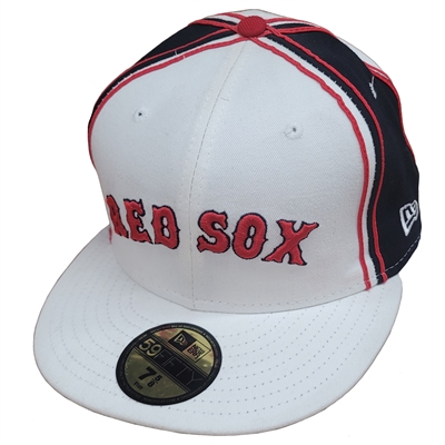 Boston Red Sox New Era 5950 Fitted Hat - White/Nav