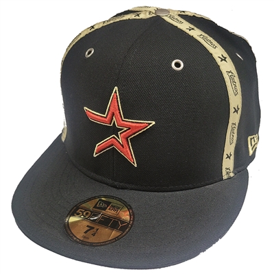 Houston Astros New Era 5950 Team Strap Fitted Hat