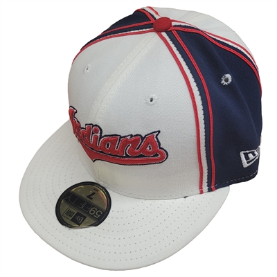 Cleveland Indians New Era 5950 Fitted Hat - White/