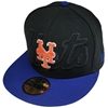 New York Mets New Era 5950 Over Logo Fitted Hat -