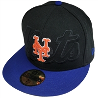 New York Mets New Era 5950 Over Logo Fitted Hat -