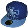 Kansas City Royals New Era 5950 Over Flock Fitted