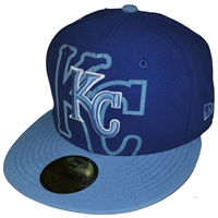 Kansas City Royals New Era 5950 Over Flock Fitted
