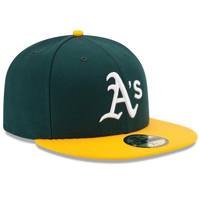 Oakland Athletics New Era 5950 Fitted Hat - Home - Green/Yellow