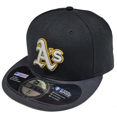 Oakland Athletics New Era 5950 Fitted Hat - Alt 2 - Black