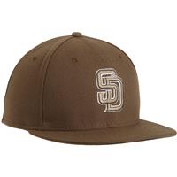 San Diego Padres New Era 5950 Fitted Hat - Alt 2 - Brown