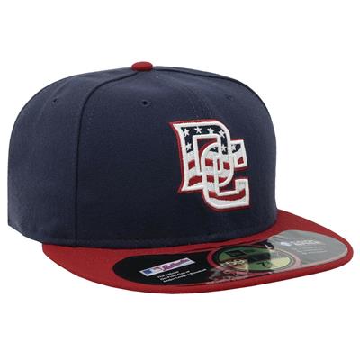 Washington Nationals New Era 5950 Fitted Hat -  Alt - DC logo