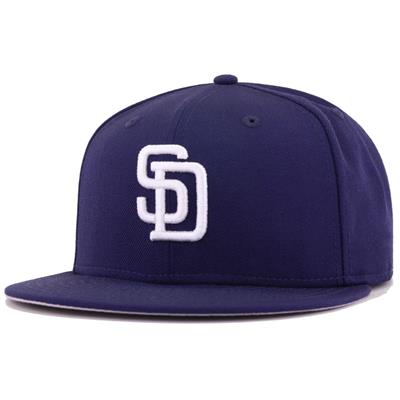 San Diego Padres New Era 5950 Fitted Hat - Home - Navy