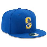 Seattle Mariners New Era 5950 Fitted Hat - Alt 2 - Blue