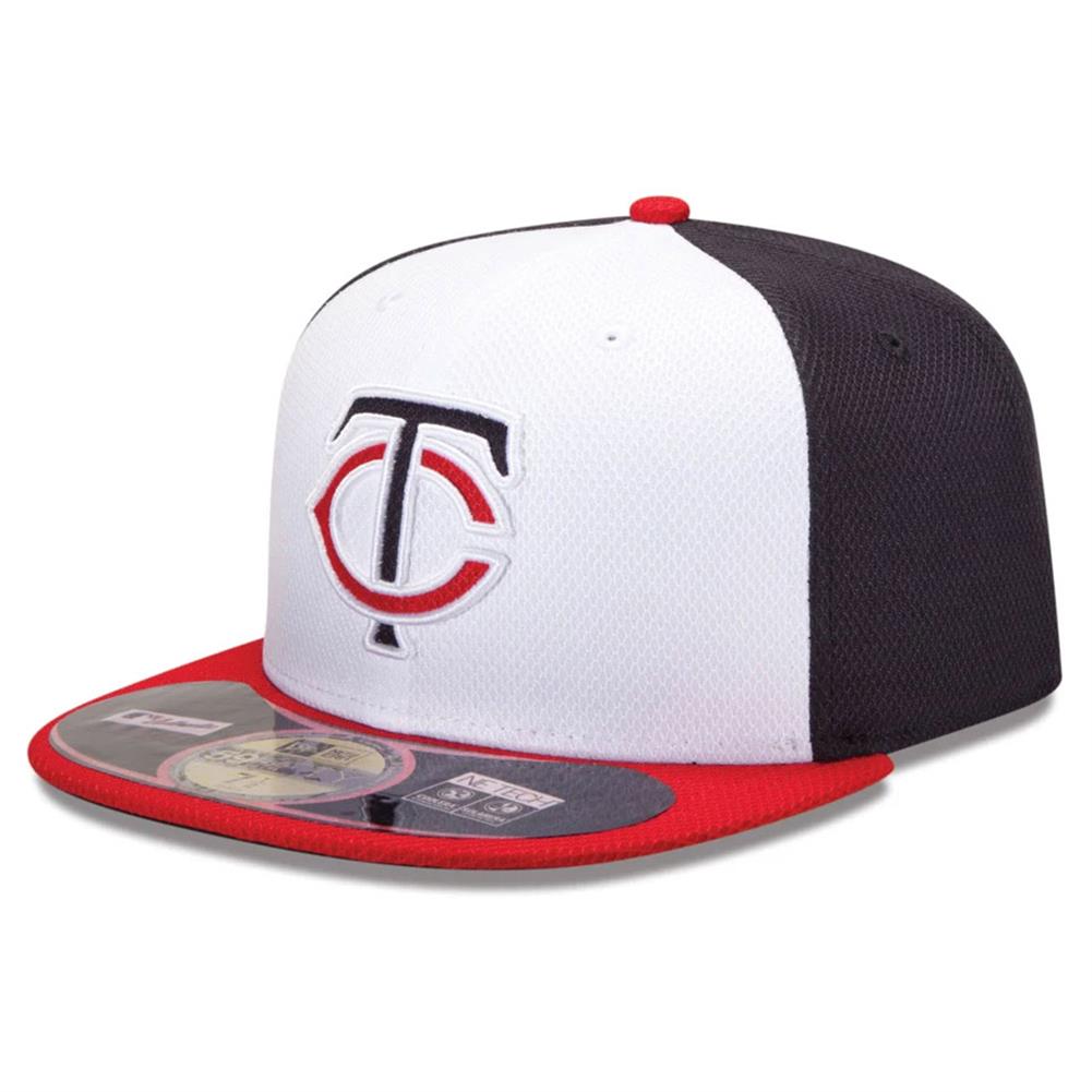 New Era Minnesota Twins Navy/Red on Field Diamond 59FIFTY Fitted Hat