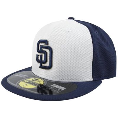 San Diego Padres New Era 5950 Batting Practice Fitted Hat - White