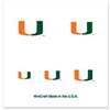 Miami Hurricanes Fingernail Tattoos - 4 Pack