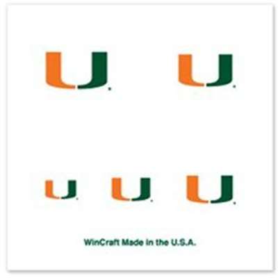 Miami Hurricanes Fingernail Tattoos - 4 Pack