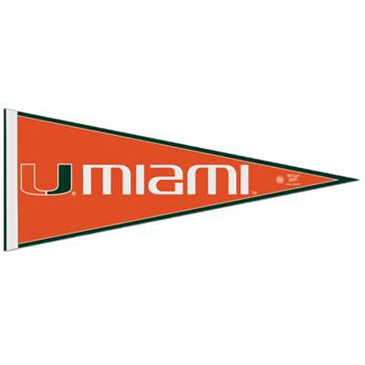 Miami Hurricanes Pennant 12" X 30"