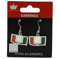 Miami Hurricanes Dangler Earrings