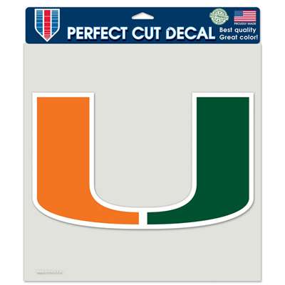 Miami Hurricanes Full Color Die Cut Decal - 8" X 8"