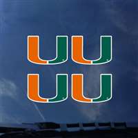 Miami Hurricanes Transfer Decals - Set of 4