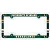 Miami Hurricanes Plastic License Plate Frame