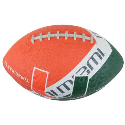 Miami Hurricanes Mini Rubber Football - Alt