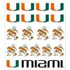 Miami Hurricanes Multi-Purpose Vinyl Sticker Sheet