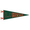 Miami Hurricanes Wool Felt Pennant - 9" x 24"