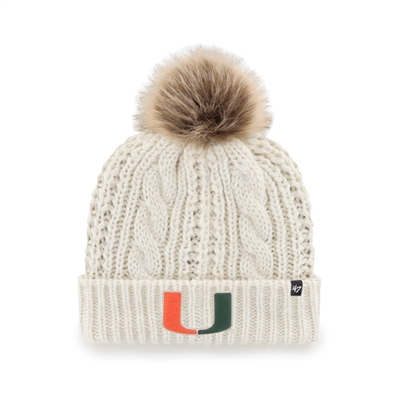 Miami Hurricanes 47 Brand Womens Meeko Pom Knit