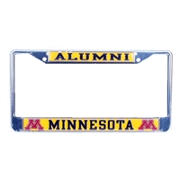 Minnesota Golden Gophers Alumni Metal License Plate Frame W/domed Insert