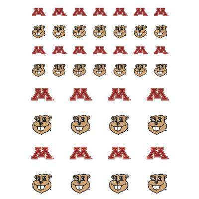 Minnesota Golden Gophers Small Sticker Sheet - 2 Sheets