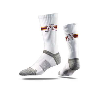 Minnesota Golden Gophers Strideline Premium Crew Sock - White