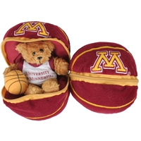 Minnesota Golden Gophers Stuffed Bear in a Ball - Basketball