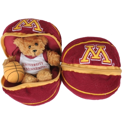 Minnesota Golden Gophers Stuffed Bear in a Ball - Basketball