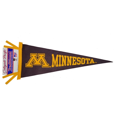 Minnesota Golden Gophers Wool Felt Pennant - 9" x