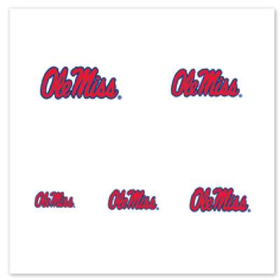 Mississippi Ole Miss Rebels Fingernail Tattoos - 4 Pack