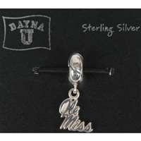 Mississippi Ole Miss Rebels Sterling Silver Charm Bead