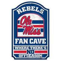 Mississippi Ole Miss Rebels Fan Cave Wood Sign