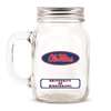 Mississippi Ole Miss Rebels Glass Mason Jar Mug w/Lid