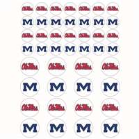 Mississippi Ole Miss Rebels Small Sticker Sheet - 2 Sheets