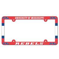 Mississippi Ole Miss Rebels Plastic License Plate Frame