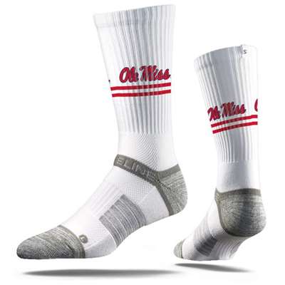 Mississippi Ole Miss Rebels Strideline Premium Crew Sock - White