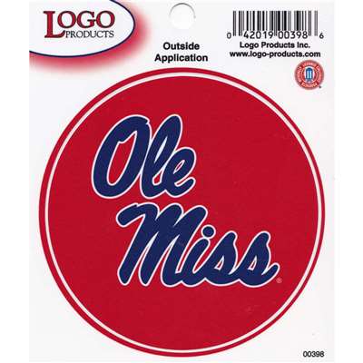 Mississippi Ole Miss Rebels Logo Decal - 9" x 9"