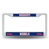 Mississippi Ole Miss Rebels White Plastic License Plate Frame