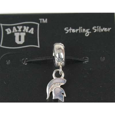 Michigan State Spartans Sterling Silver Charm Bead