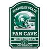 Michigan State Spartans Fan Cave Wood Sign