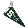 Michigan State Spartans Glass Christmas Ornament - Pennant