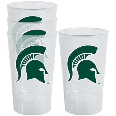 Michigan State Spartans Plastic Tailgate Cups - Set of 4