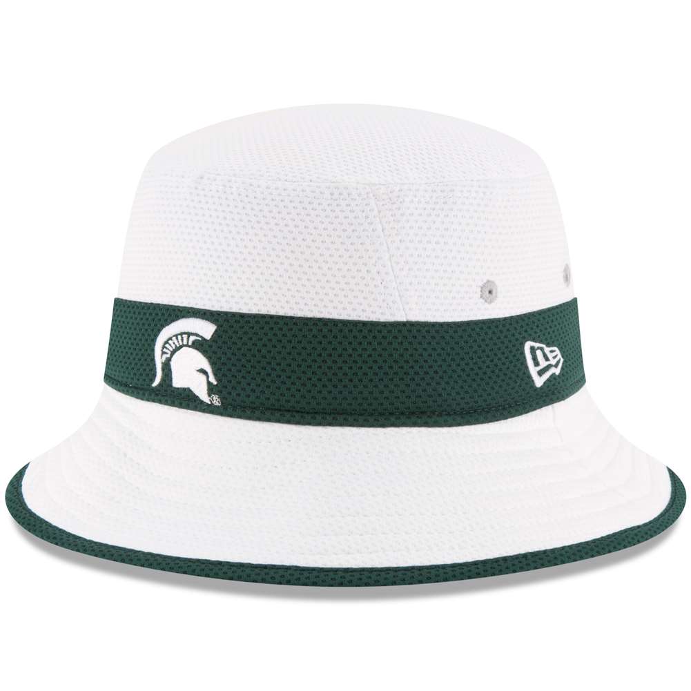 Michigan State Spartans New Era Training Bucket Hat - White