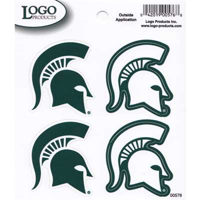 Michigan State Spartans Logo Decal Sheet - 4 Decals