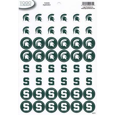 Michigan State Spartans Small Stickers Set - 48 Stickers