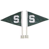 Michigan State Spartans Premium Car Flag - Set of 2